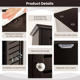 NNECW Wall-Mounted Wooden Storage Cabinet for Bathroom-Coffee
