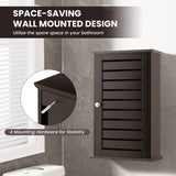 NNECW Wall-Mounted Wooden Storage Cabinet for Bathroom-Coffee