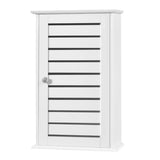 NNECW Wall-Mounted Wooden Storage Cabinet for Bathroom-White