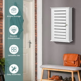 NNECW Wall-Mounted Wooden Storage Cabinet for Bathroom-White