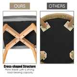 NNECW Set of 2 Velvet Fabric Lounge Chairs with Solid Wood Legs for Living Dining Room Grey