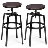 NNECW Set of 2 Counter Height Bar Chairs with 360 Degree Swivel Seat for Kitchen/Cafe