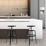 NNECW Set of 2 Counter Height Bar Chairs with 360 Degree Swivel Seat for Kitchen/Cafe