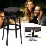 NNECW Set of 2 Counter Height Bar Chairs with 360 Degree Swivel Seat for Kitchen/Cafe