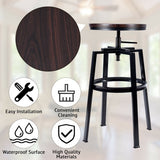 NNECW Set of 2 Counter Height Bar Chairs with 360 Degree Swivel Seat for Kitchen/Cafe