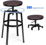 NNECW Set of 2 Counter Height Bar Chairs with 360 Degree Swivel Seat for Kitchen/Cafe