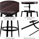 NNECW Set of 2 Counter Height Bar Chairs with 360 Degree Swivel Seat for Kitchen/Cafe