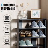 NNECW 7-Tier Industrial Vertical Shoe Rack for Entryway-Black