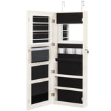NNECW Lockable Jewelry Storage Cabinet with Frameless Mirror