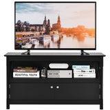 NNECW Media Console Cabinet with Cable Management Hole for Living Room-Black