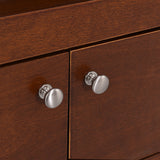 NNECW Media Console Cabinet with Cable Management Hole for Living Room-Brown