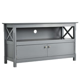 NNECW Media Console Cabinet with Cable Management Hole for Living Room-Grey