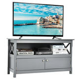 NNECW Media Console Cabinet with Cable Management Hole for Living Room-Grey