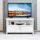 NNECW Media Console Cabinet with Cable Management Hole for Living Room-White