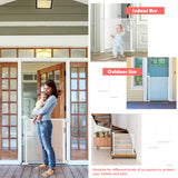NNECW Retractable Baby Mesh Safety Gate with Lockable Handle for Doorway