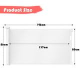 NNECW Retractable Baby Mesh Safety Gate with Lockable Handle for Doorway