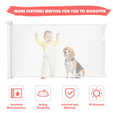 NNECW Retractable Baby Mesh Safety Gate with Lockable Handle for Doorway
