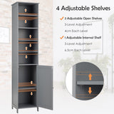 NNECW Bathroom Storage Cabinet with 5 Open Shelves for Home