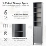 NNECW Bathroom Storage Cabinet with 5 Open Shelves for Home