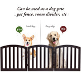 NNECW 61 cm 3 Panel Configurable Folding Wood Pet Dog Safety Fence