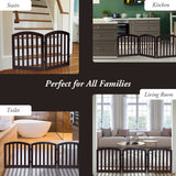 NNECW 61 cm 3 Panel Configurable Folding Wood Pet Dog Safety Fence
