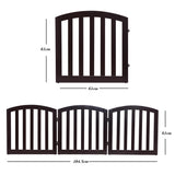 NNECW 61 cm 3 Panel Configurable Folding Wood Pet Dog Safety Fence