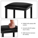 NNECW 3 Pieces Dining Table and Chairs Set with Faux Marble Tabletop for Home or Hotel Dining Room  White Table + Black Chairs
