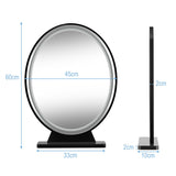 NNECW Large Lighted Makeup Mirror with Remote Control &amp 4 Colour Modes-Black