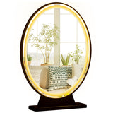 NNECW Large Lighted Makeup Mirror with Remote Control &amp 4 Colour Modes-Black