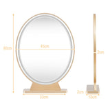 NNECW Large Lighted Makeup Mirror with Remote Control &amp 4 Colour Modes-Golden