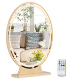 NNECW Large Lighted Makeup Mirror with Remote Control &amp 4 Colour Modes-Golden