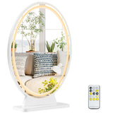 NNECW Large Lighted Makeup Mirror with Remote Control &amp 4 Colour Modes-White