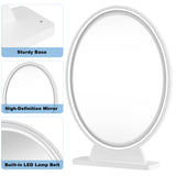 NNECW Large Lighted Makeup Mirror with Remote Control &amp 4 Colour Modes-White