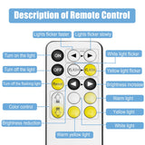 NNECW Large Lighted Makeup Mirror with Remote Control &amp 4 Colour Modes-White