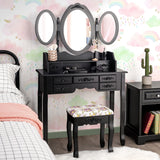 NNECW Dressing Table Set with Makeup Desk & Stool