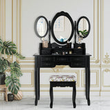 NNECW Dressing Table Set with Makeup Desk & Stool
