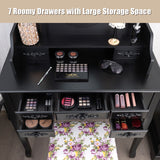 NNECW Dressing Table Set with Makeup Desk & Stool