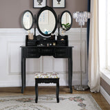 NNECW Dressing Table Set with Makeup Desk & Stool