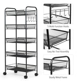 NNECW Side Trolley with 5 Levels and Wheels