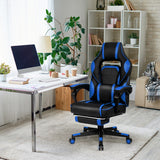 NNECW Ergonomic Racing Computer Chair with Adjustable Backrest for Office Blue