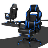 NNECW Ergonomic Racing Computer Chair with Adjustable Backrest for Office Blue