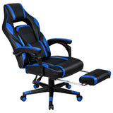 NNECW Ergonomic Racing Computer Chair with Adjustable Backrest for Office Blue
