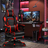 NNECW Ergonomic Racing Computer Chair with Adjustable Backrest for Office Red