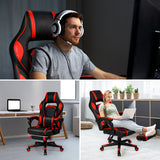 NNECW Ergonomic Racing Computer Chair with Adjustable Backrest for Office Red