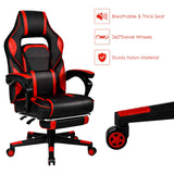 NNECW Ergonomic Racing Computer Chair with Adjustable Backrest for Office Red