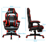 NNECW Ergonomic Racing Computer Chair with Adjustable Backrest for Office Red