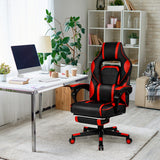 NNECW Ergonomic Racing Computer Chair with Adjustable Backrest for Office Red