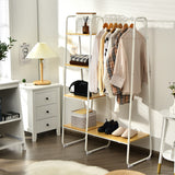 NNECW Free Standing Storage Organizer with Shelves for Bedroom/ Living Room-White