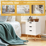 NNECW Modern Wooden Nightstand with Drawers for Living Room &amp Bedroom-2 pieces