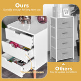 NNECW Modern Wooden Nightstand with Drawers for Living Room &amp Bedroom-2 pieces